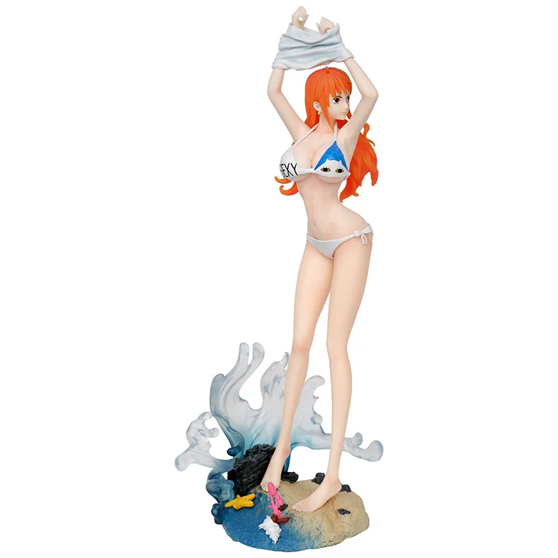 

Слитный купальник из аниме 34 см с надписью Nami GK, фигурки героев из мультфильмов, Коллекционная модель из ПВХ, декоративные игрушки для детей, подарки на день рождения