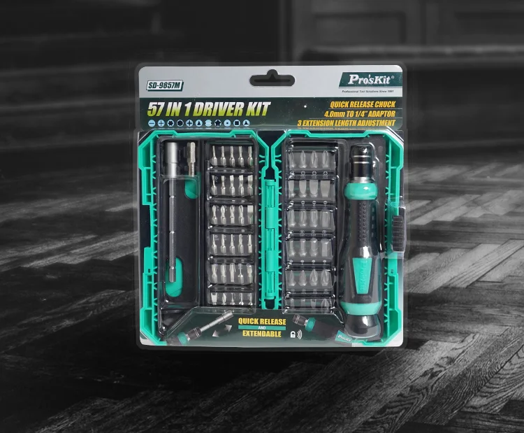 57 in 1 Pros'kit SD-9857m Multifunction Repair screwdriver combination computer mobile phone precision screwdrivers tool set