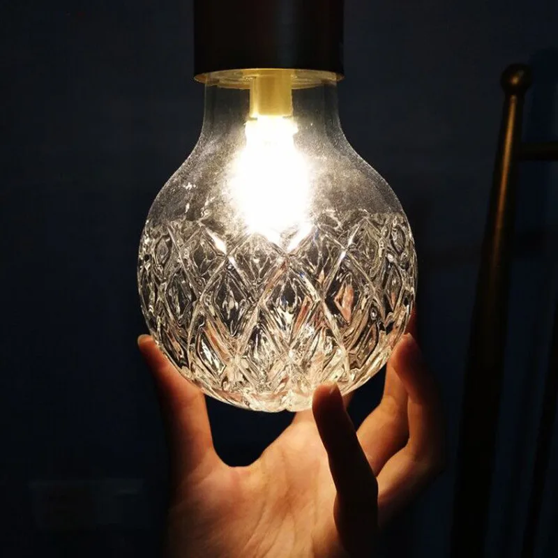 Мини-подвесные светильники цвета розового золота E27 лампочка светильник для