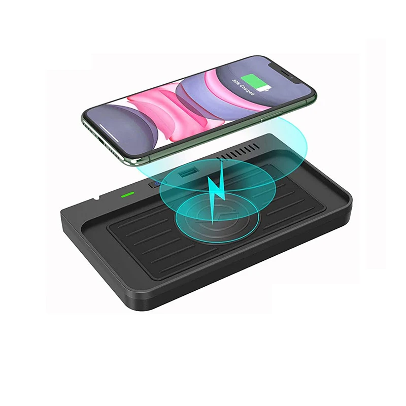 

Car Wireless Charger Qi Wireless Charging Pad in Car for iPhone 12 Huawei Samsung Xiaomi For Ford Explorer 2020 2021