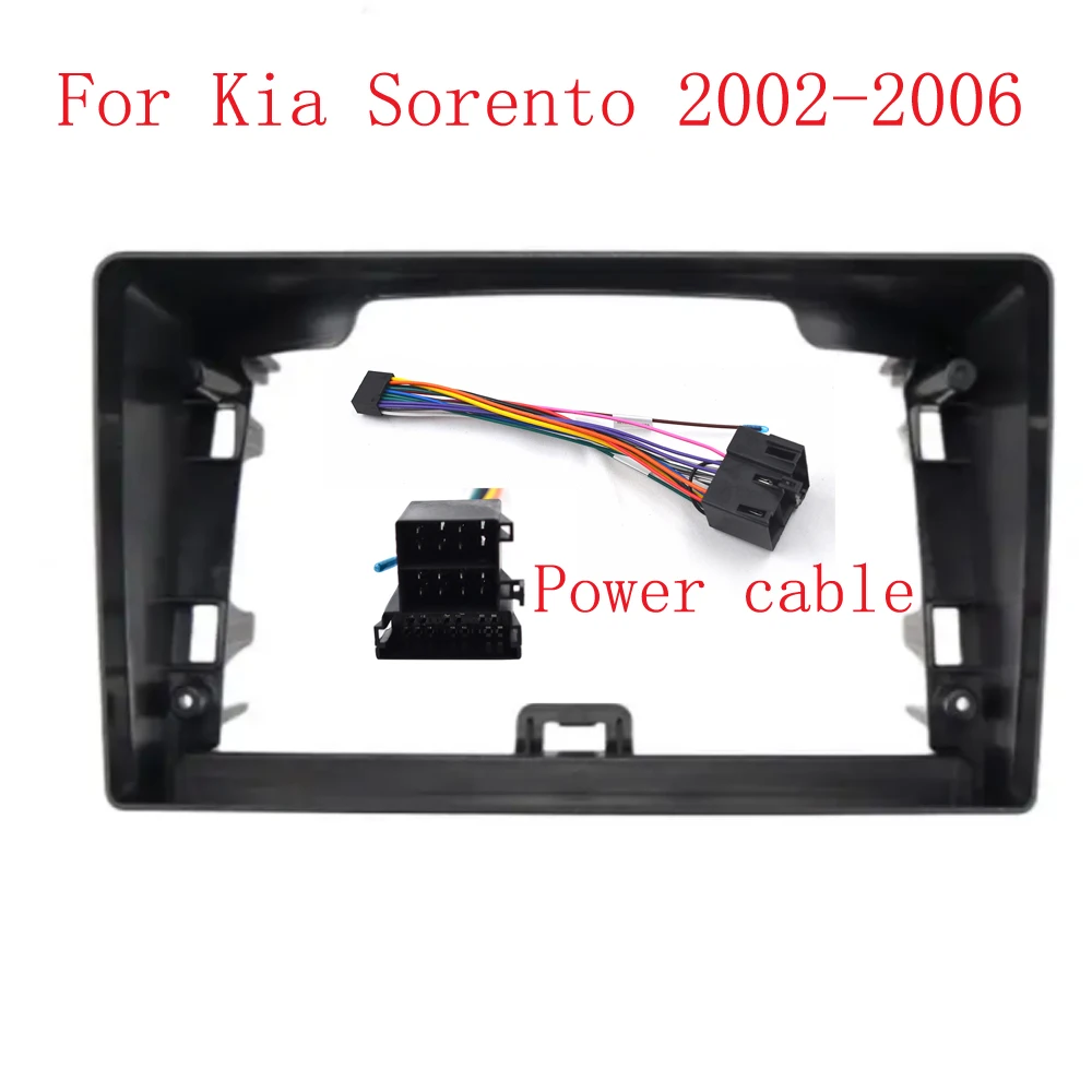 

WQLSK 2 DIN 9-дюймовый автомобильный каркасный адаптер, декодер Android, радио, аудиосистема приборной панели, комплект для Kia Sorento 2002-2006