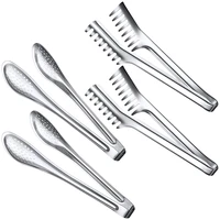 4 pieces food tongs set 9 inch stainless steel food serving tongs buffet tong pastry noodle spaghetti pasta tong