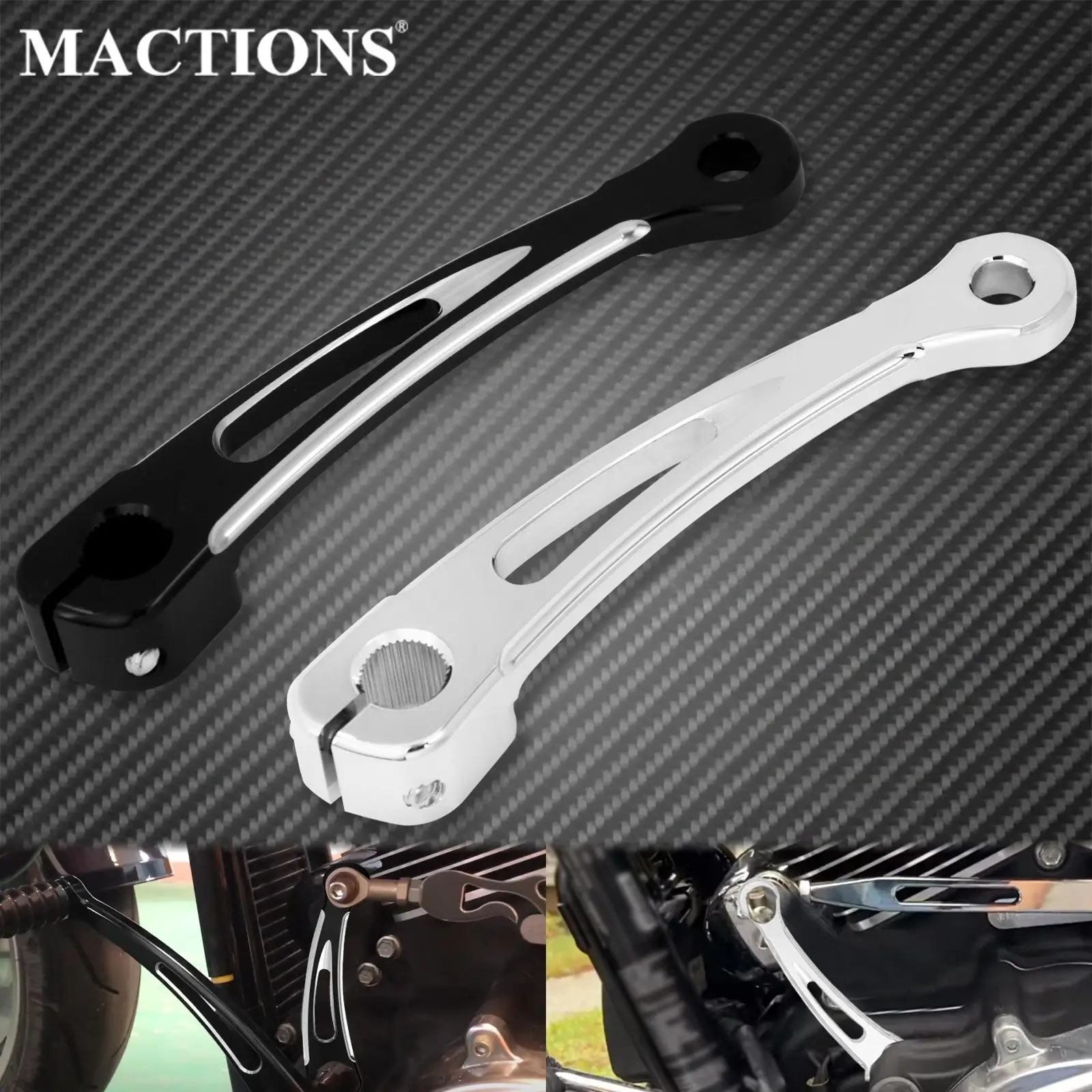 

Мотоцикл CNC рычаг вала переключения Кронштейн черный/хром для Harley Touring Road Electra Glide1986-2021 Softail Breakout Fatboy