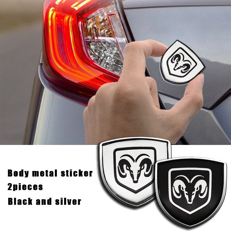 

3D Metal Car Styling Sticker Emblem Badge Tail Decal For Dodge Charger Journey Caliber Challenger Ram 1500 Durango Accessories