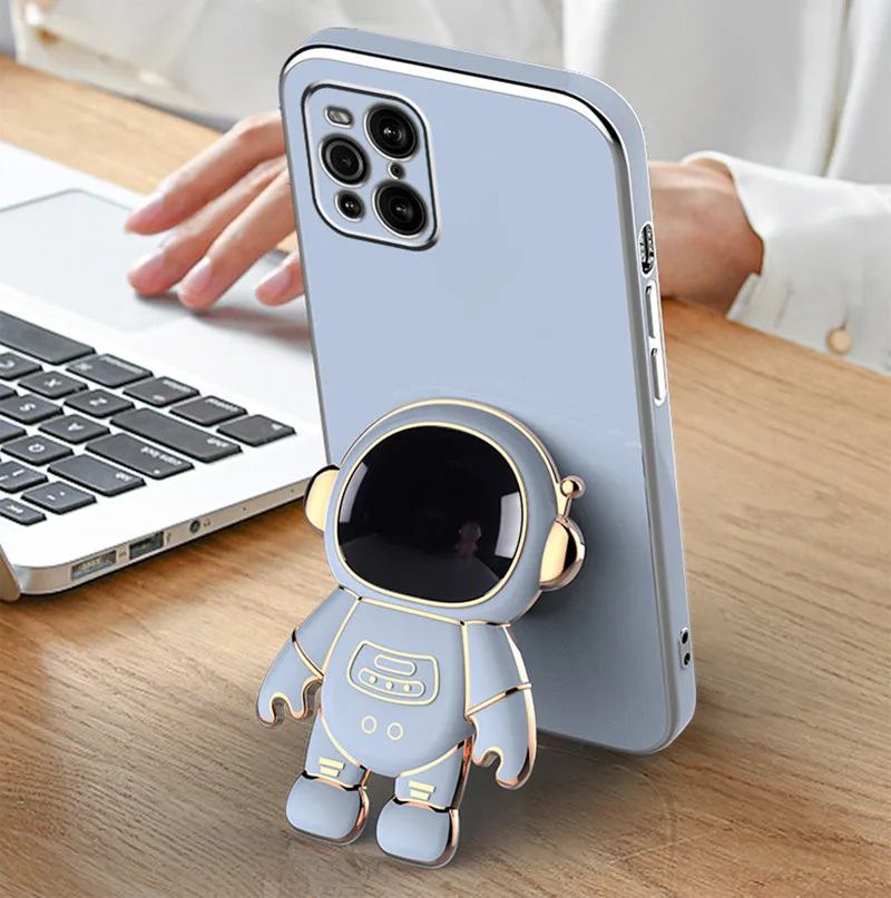 

6D покрытие астронавт Скрытая подставка чехол для iPhone 13 Pro Max защитный чехол