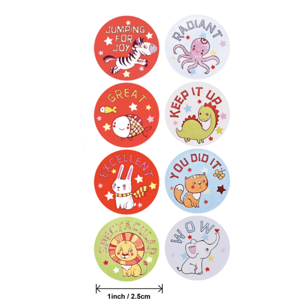 50-500 шт. наклейки в виде мультяшных животных для детей