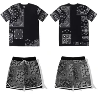 kapital cashew flower shorts suit hip hop 2022 men women streetwear t shirt summer shortpant