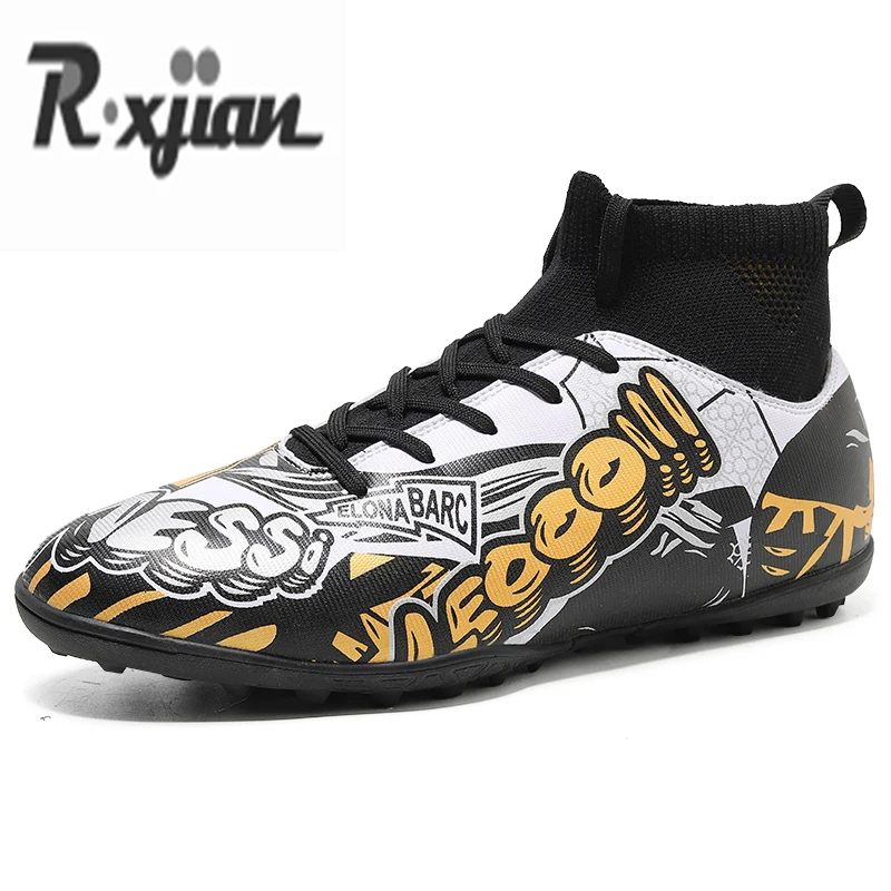 

R.xjian 2022 Spring And Autumn High-Quality High-Top Non-Slip Comfortable Outdoor Sports Rubber Sole Broken Nail Football Shoes