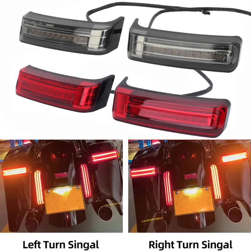 

Motorcycle Parts For Harley Touring Street Glide Road King CVO 97-13 Rear Lights Led Saddlebag Turn Signals Taillight Motorbike