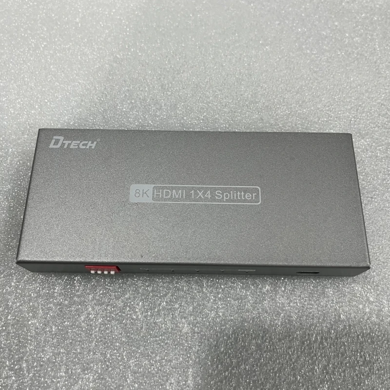 DTECH DT-7814(GS) 4-портовый AV-аудио-видео разветвитель HDMI 1x4 8K HDMI2.1 Видеоразветвители 1 в 4 выхода HDCP 2,3 с Edid (art.: 3920d3db90e73) - 3920d3db90e73