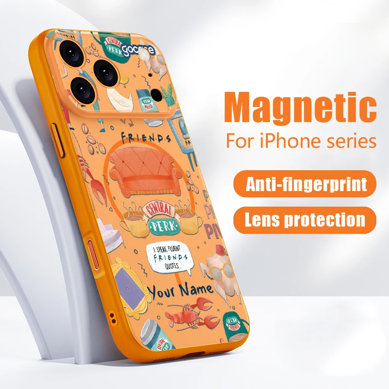 Фото Чехол с мультяшным рисунком космонавта для iPhone 17 Pro Max, магнитный, для Magsafe, гибридный матовый чехол для iPhone 16 15 14 13 Pro Max №2