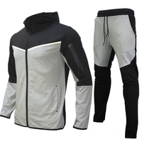2022 spring sportswear zip top and pants two piece mens street casual activewear mens fitness jogging apparel