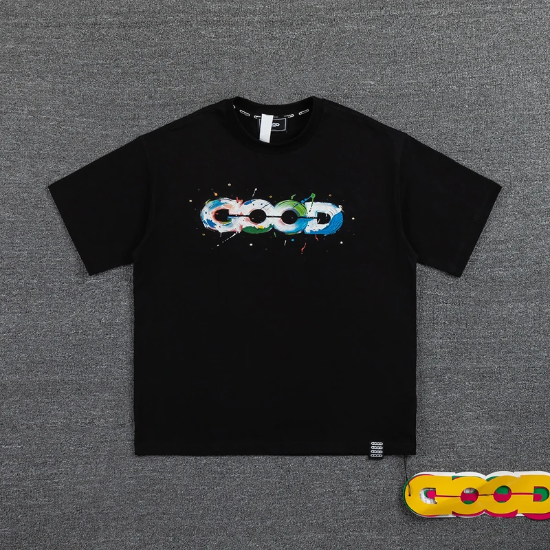Фото Футболка GOODBRAND в американском стиле, модная, в стиле хип-хоп, для мужчин и женщин, высококачественная, с коротким рукавом №3