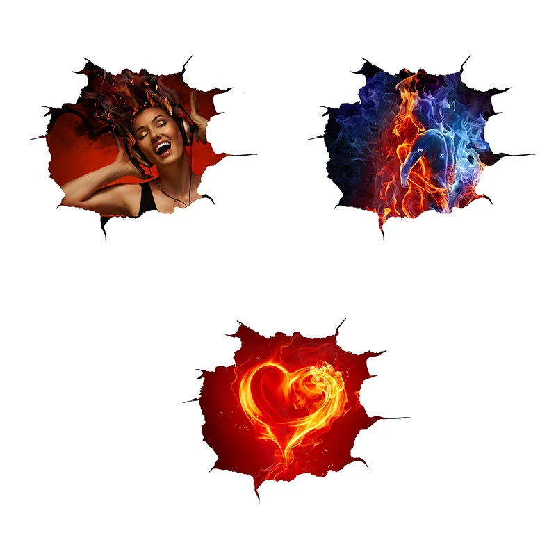 

Трехмерная Настенная Наклейка с рисунком пламени Three Ratels CHT7 для спальни