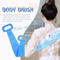 magic silicone brushes bath towels body brush belt exfoliating back brush belt wash skin household clean shower brushes dropship