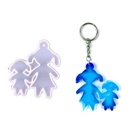 3d epoxy resin mold key chain girl keychain for women key pendant accessories silicone mould bag car pendants jewelry making