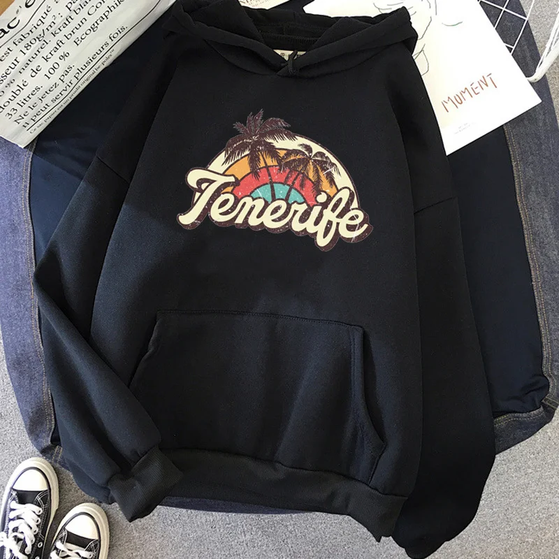 

tenerife hoodies female 2022 hip hop grunge women pullover hoody grunge Korea