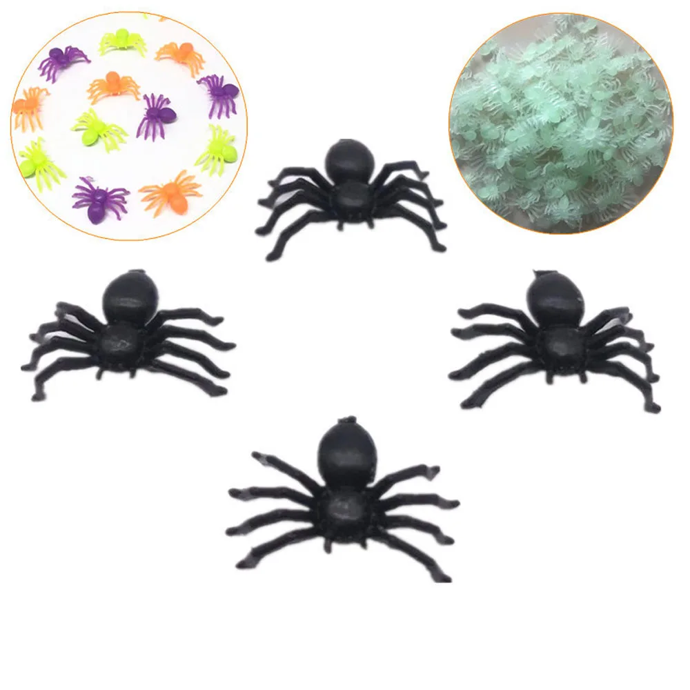 

Haunted house simulation toy black spider Decoration party decoration Bar scary black spider fear Tricky Toys halloween Black