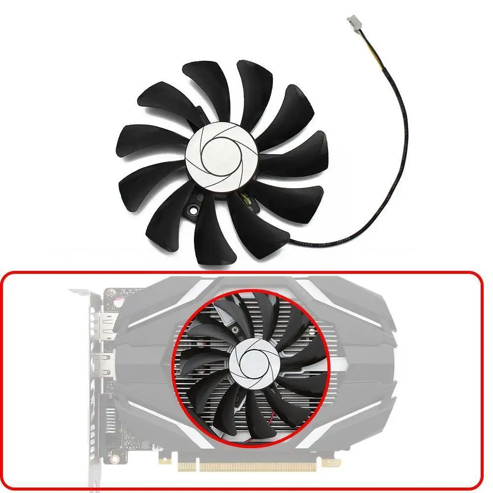 

Модель Φ 85 мм 0.57A 2 Pin GTX 1050 HA9010H12F-Z для MSI Geforce GTX 1050 2G GTX 1050Ti 4G OC графическая карта Co P1M8