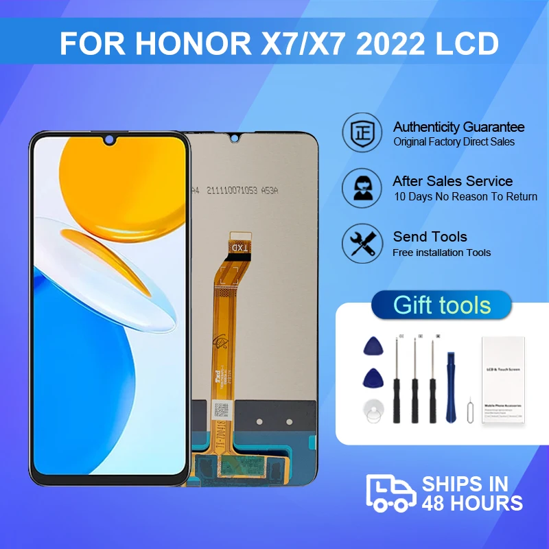 

6.74 Inch X7 2022 Display For Huawei Honor X7 Lcd Touch Screen Digitizer CMA-LX2 PLAY 6T PLAY 30 Plus Assembly Brand New