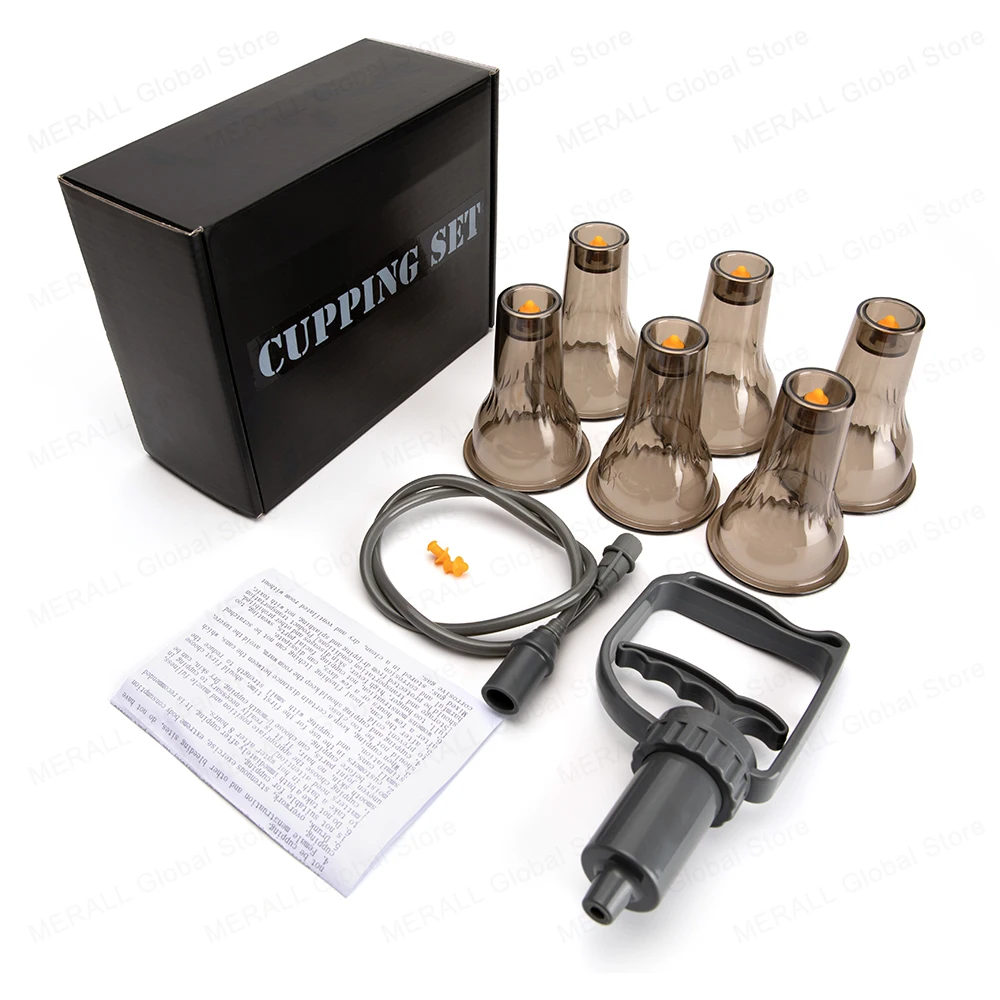 6-х баночный вакуумный набор для скребков тела массажер с подогревом на присоске