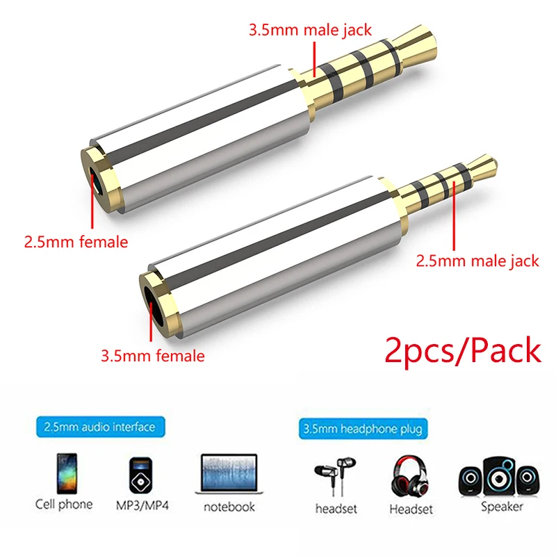 

2 шт./упаковка, стерео аудио-адаптер для наушников