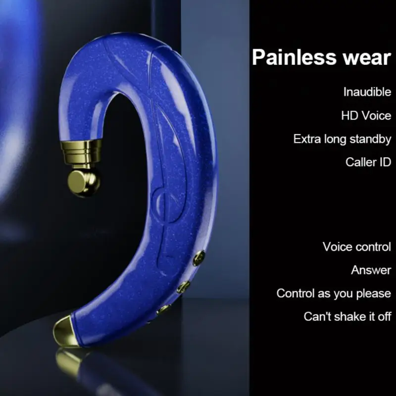 

Ear-hook Business Headset Battery Display Tws Earphones Bluetooth-compatible 5.2 Wireless Earbuds Nfc Noise Reduction