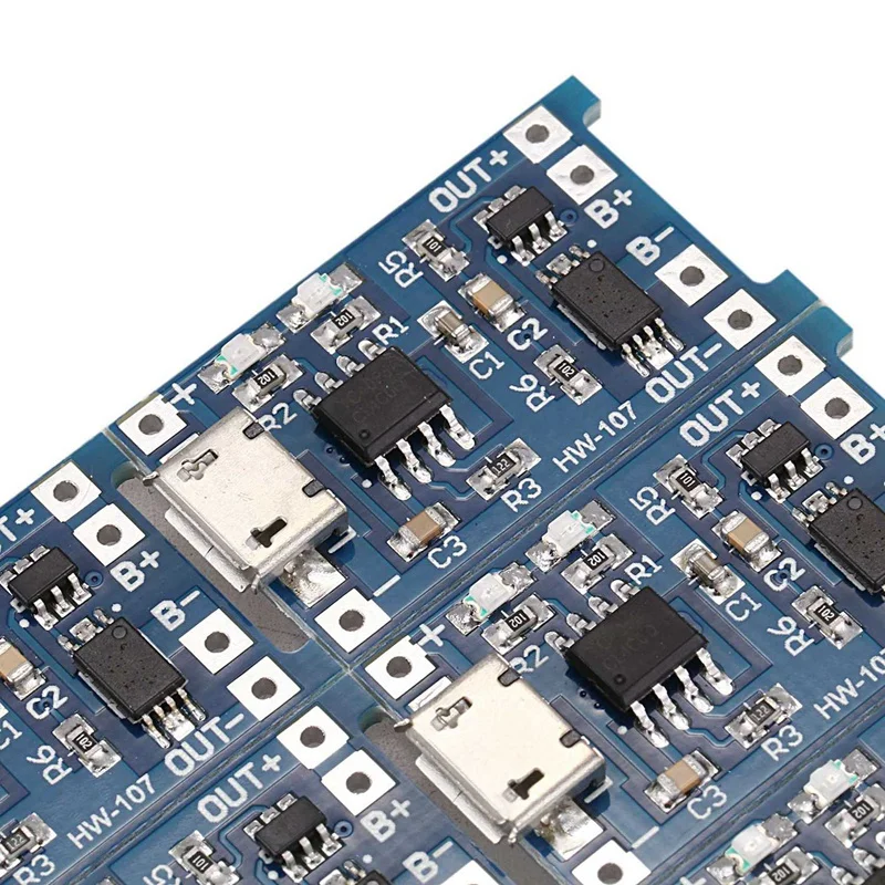 100 шт. 5 в Mini USB 1A 18650 для TP4056 литиевая батарея зарядная плата с защитным зарядным