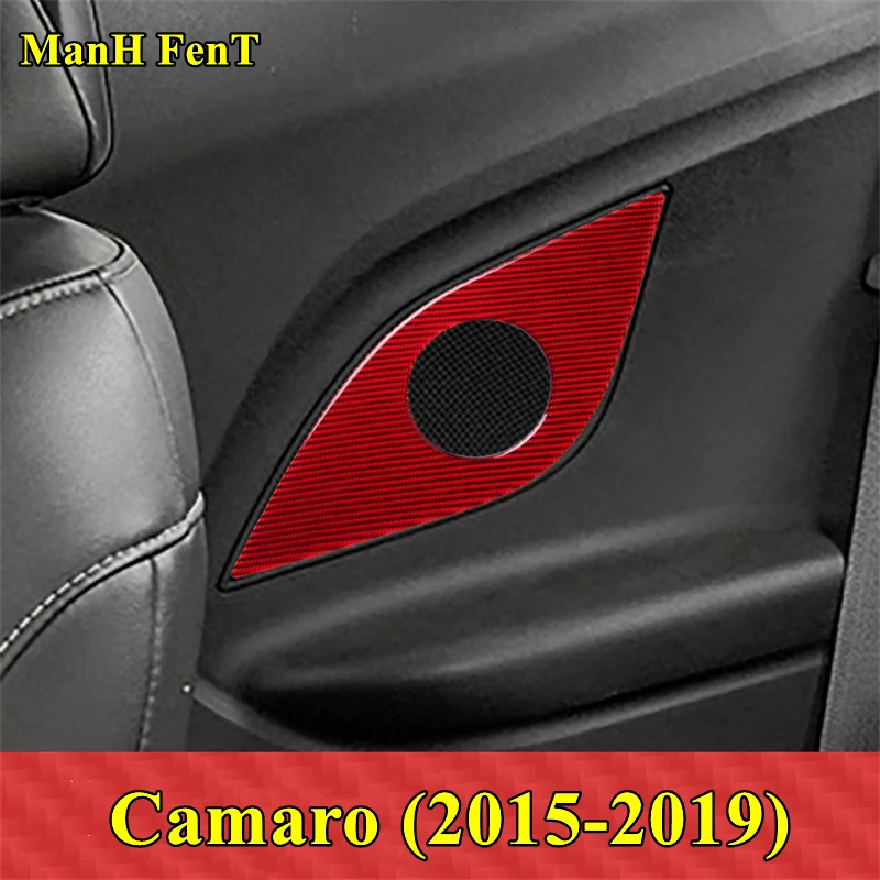 

2016-2019 Camaro Rear Door Horn Sound Panel Real Carbon Fiber Interior Decoration Sticker