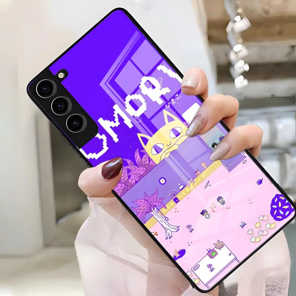 Фото Чехол для телефона с изображением персонажей игры Omori для Samsung S26 S25 Plus S20 S20 Plus S22 Ultra S23 FE S21 Plus S21 Ultra, стеклянная крышка №4