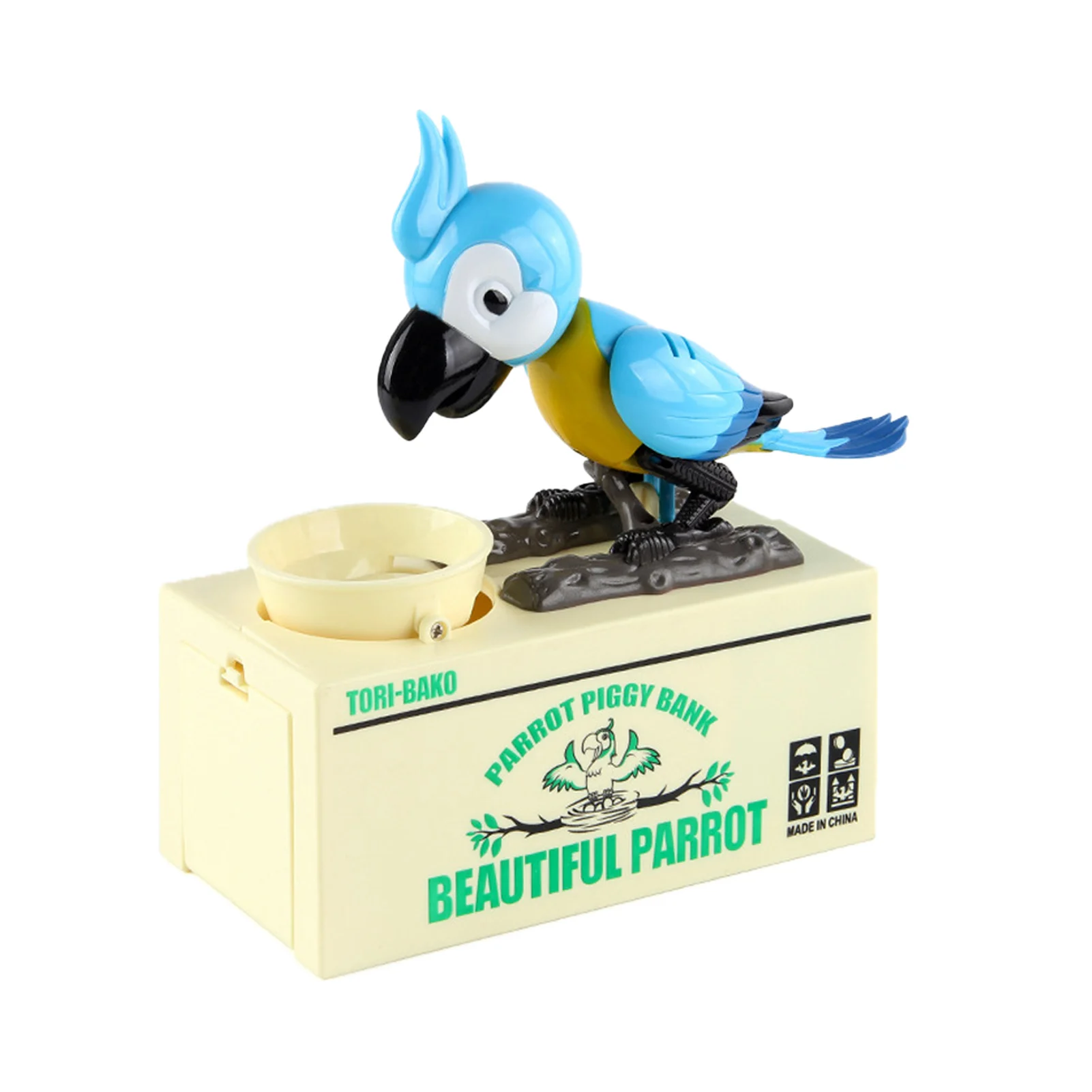 

Parrot Piggy Bank Hungry Stealing Eating Parrot Coin Storage Bank Electric Coin Munching Toy Money Box Storage Bank Kid Gift