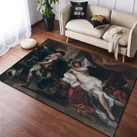 famous paintings art printed large area rug soft carpet home decoration mats dropshipping rugs and carpets for home living room