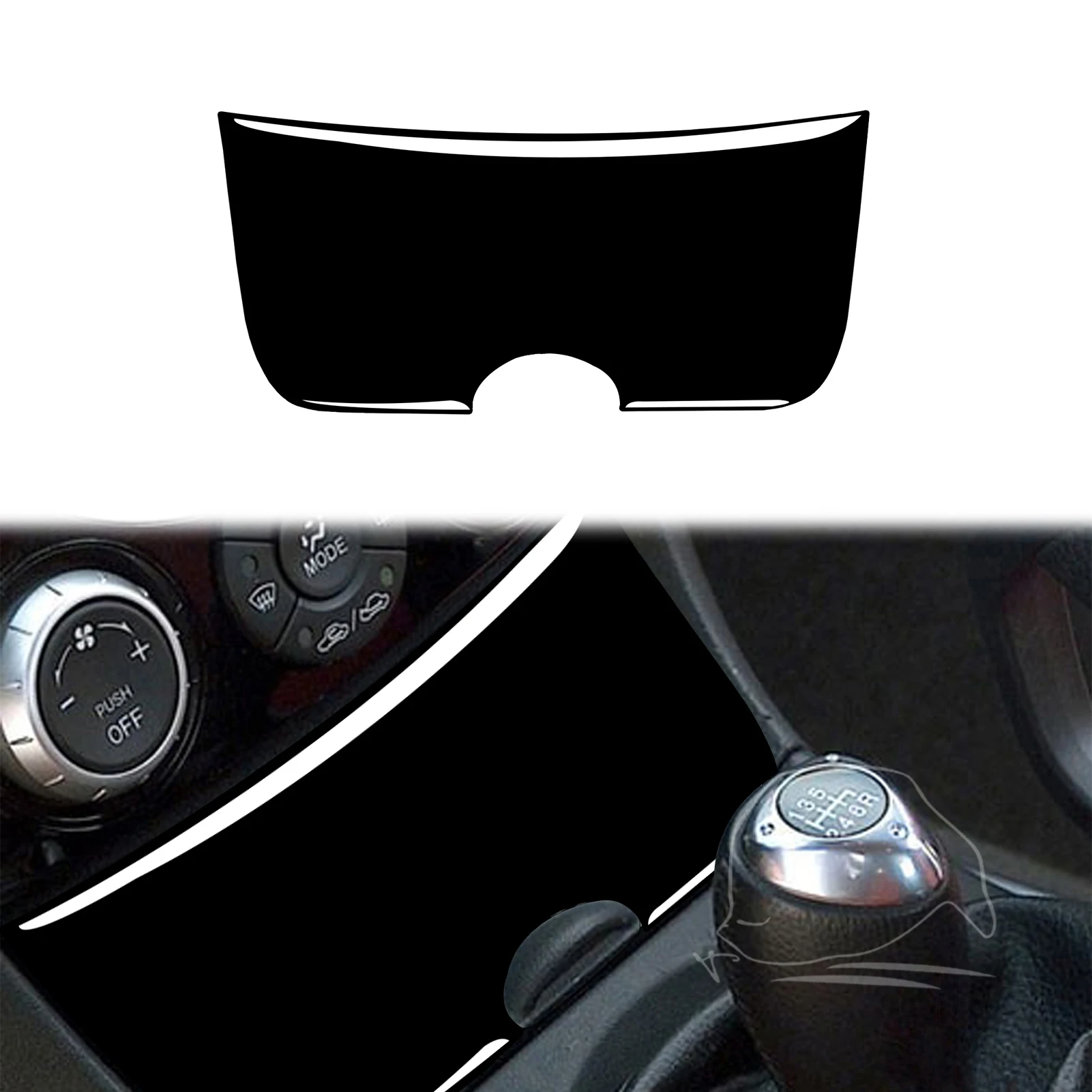 

Аксессуары для салона автомобиля Mazda RX8 2004 2005 2006 2007, черный пластиковый центральный ящик для хранения, отделка панели, наклейка, украшение