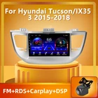 Автомагнитола PEERCE для Hyundai Tucson 3 2015-2018, мультимедийный видеоплеер с GPS-навигацией, Android 10, Carplay RDS, 2din, 2 din, dvd