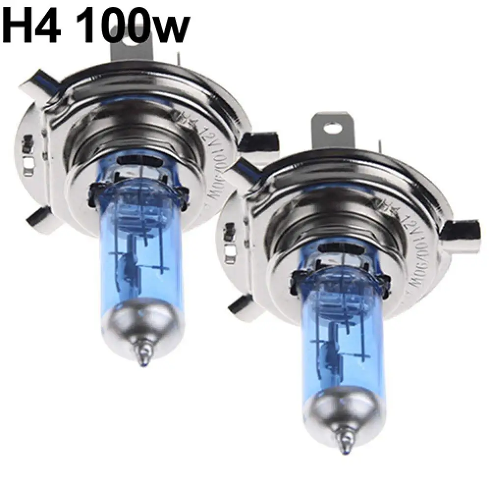 

New Hot 2Pcs H1/H4/H7 55W/100W Xenon Gas Halogen Headlight White Lamps 12V 5000K Bulbs carros Exterior Automobile Car