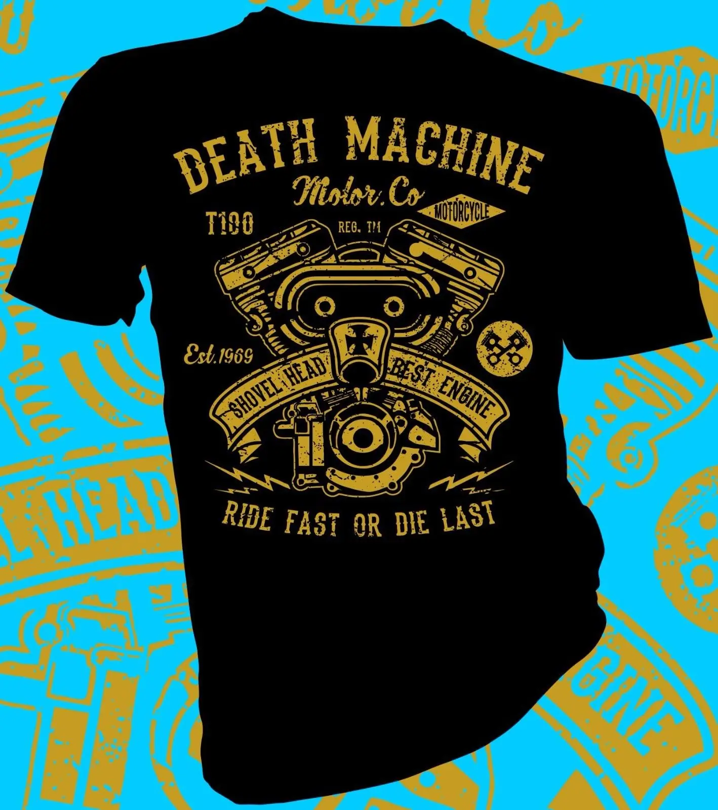 

Новинка 2019, модная мужская футболка, быстрая или Die Last Death Machine Biker, V tiwn Engine, мотоциклетная футболка для взрослых, унисекс & женская футболка