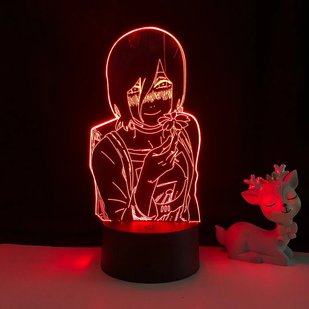 

3d Led Lamp Anime Chainsaw Man Lady Reze Bomb Devil for Bedroom Decor Kids Birthday Gift Manga Chainsaw Man Led Light Bedside