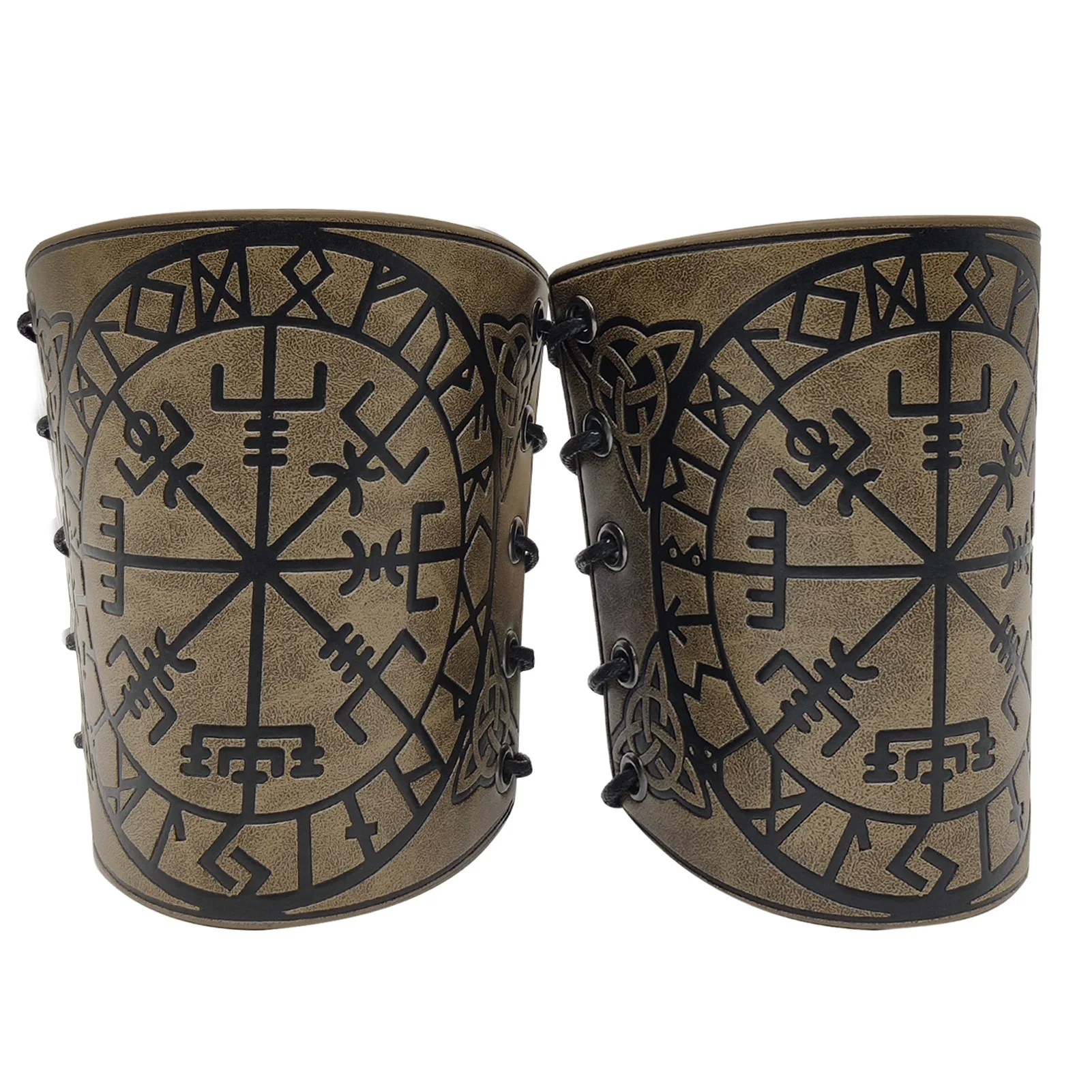 

Viking Odin Symbol of Runes Nordic Compass Wolf Head Leather Bracelet Punk Wristband Bracelet Cuff Bangle for Men Wrist Bracelet