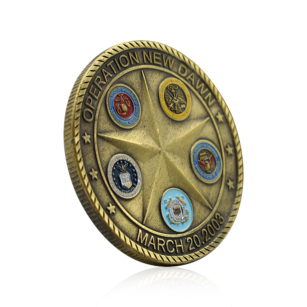 Медаль в виде медной монеты на рассвет, март 20,2003 г., медаль в стиле Сент-Джордж, художественные украшения, украшения для дома, подарки