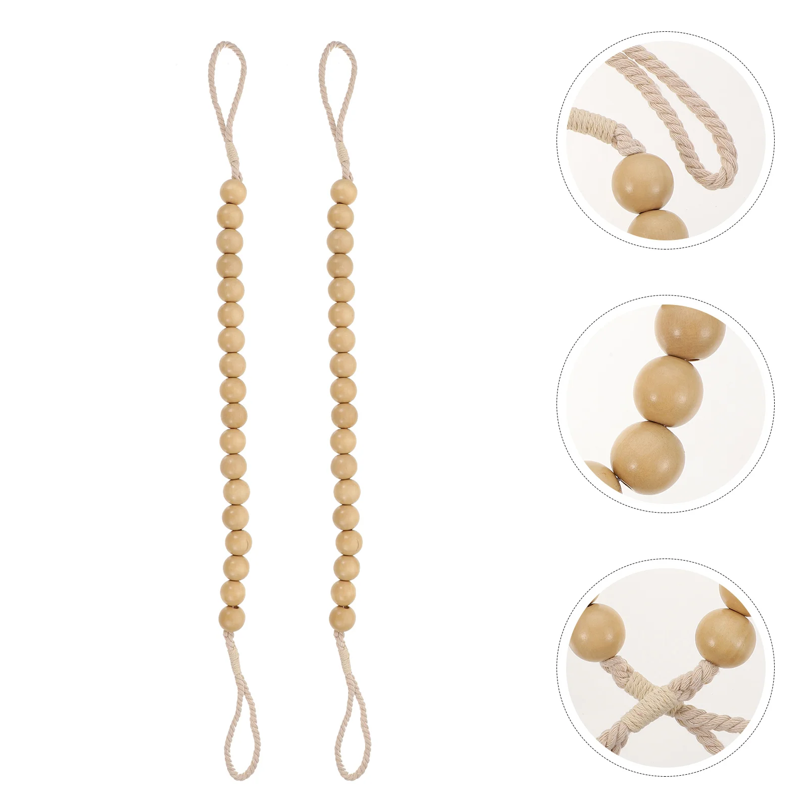 

Wooden Bead Curtain Tie Tiebacks Fixing Straps Beads Holders Belts Accessory Home Decors