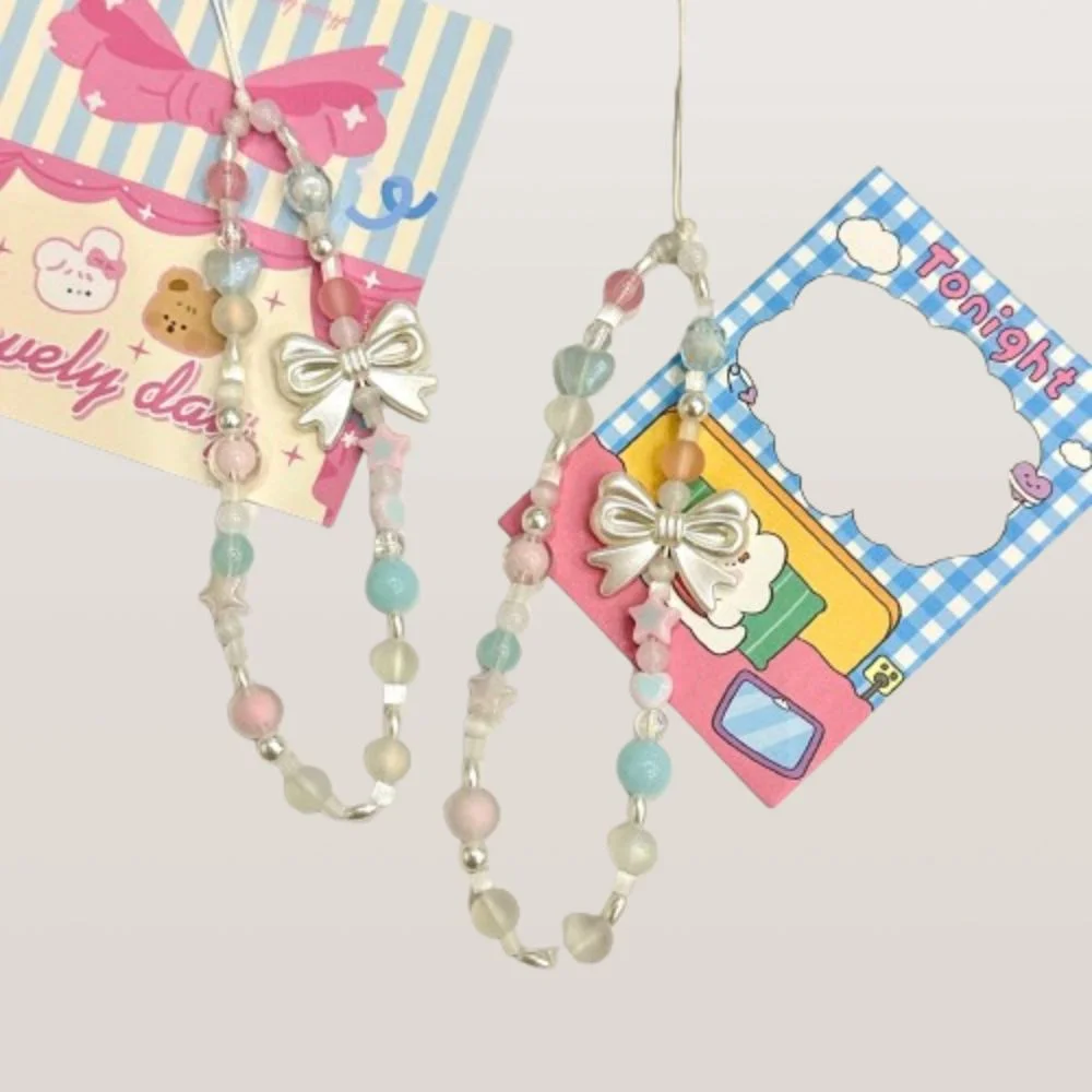 Ремешок на запястье с милым бантом телефонная цепочка милая искусственная