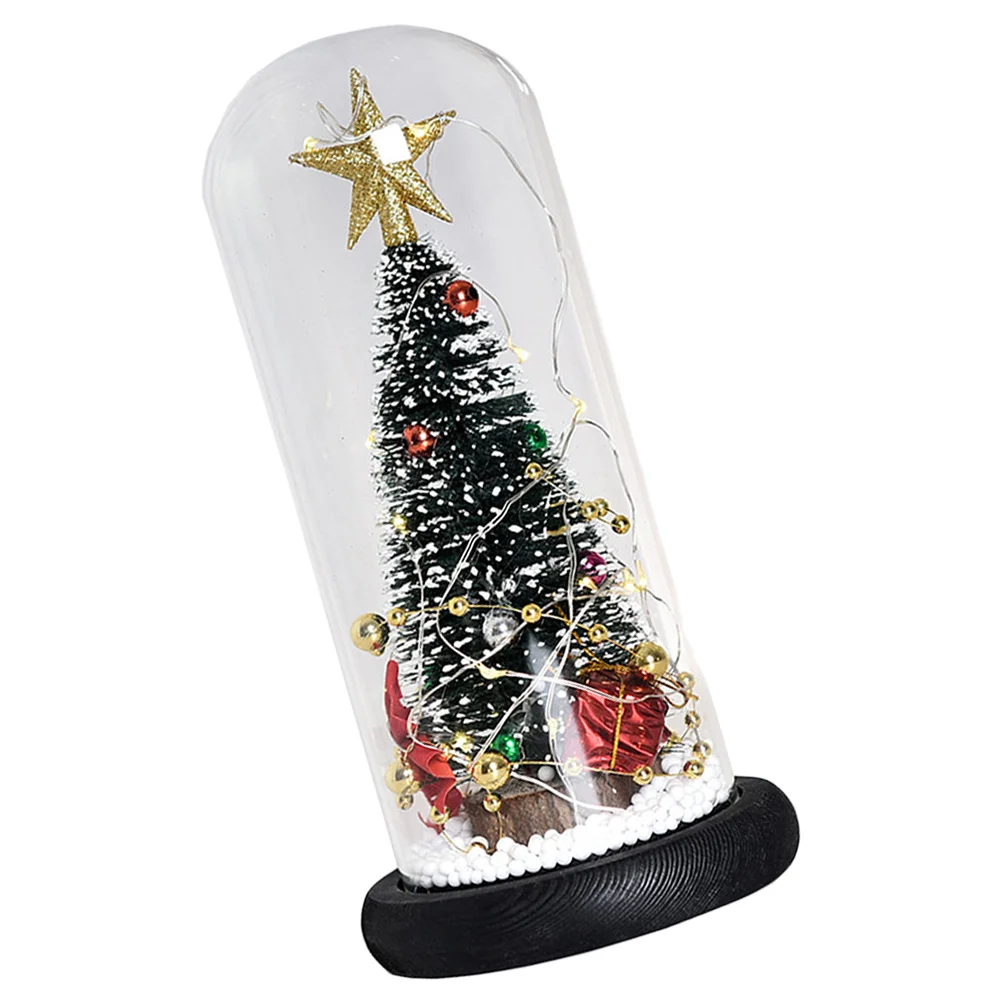 

Рождественская настольная лампа, освещение, светильник Treedome, стеклянная светодиодная спальня, настольный праздничный фонарь, подвесная Но...