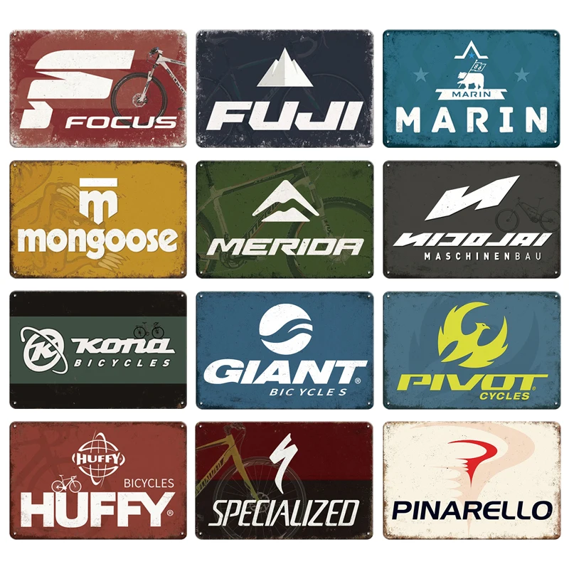 

Retro Bicycle Brand Metal Tin Sign Decorative Vintage Plaque Metal Wall Plate Signs Bicycle Lover Home Shop Garage Wall Decor