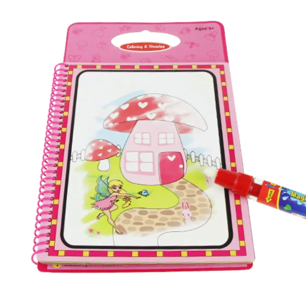 

Children Water Painting Drawing Board Water Environmental Protective Card Flower Fairy Magic Water Graffiti Book