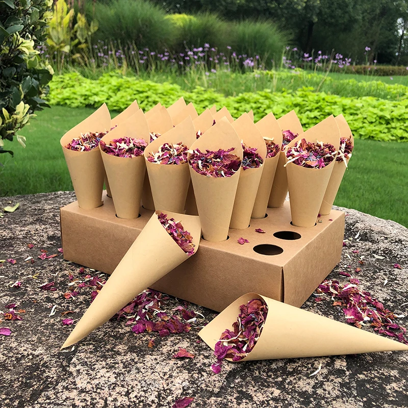 

FEESTIGO Natural Wedding Confetti Biodegradable Confetti Wedding Dried Rose Flower Petals Wedding Birthday Party Decoration