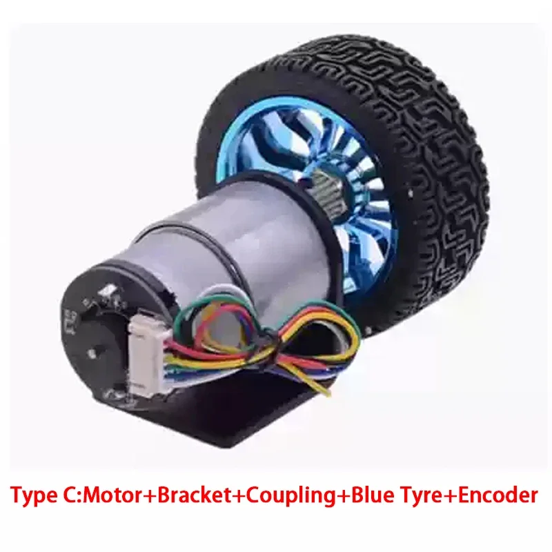

6V12V24V JGB37-520 Умный/интеллектуальный комплект автомобильного шасси Двигатель постоянного тока + шина + кронштейн + энкодер + муфта Отслеживание двухколесного самобалансирования