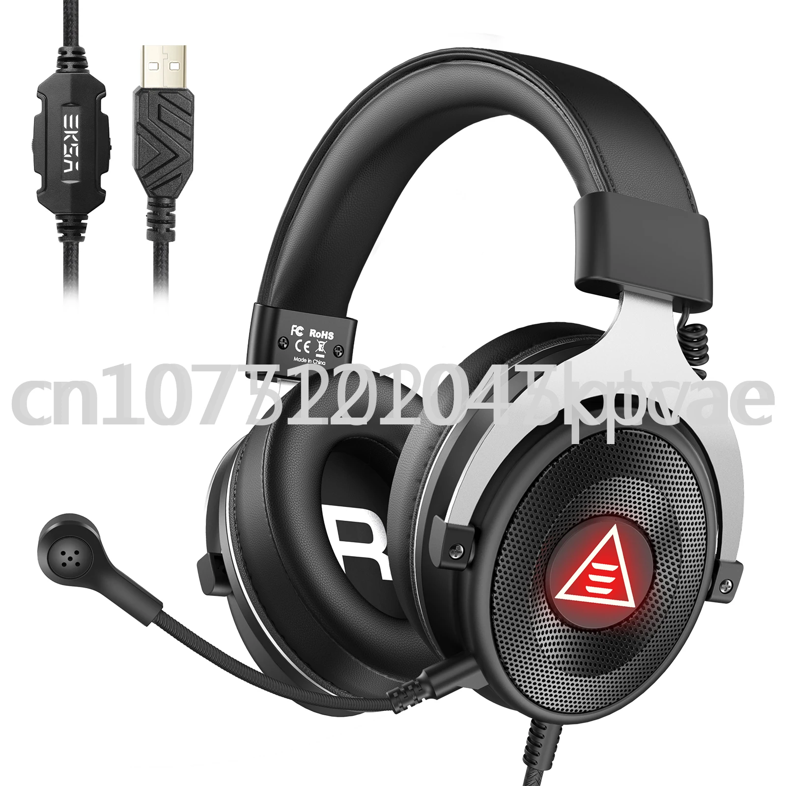 

EKSA Gaming Headset E900 plus Headset 7.1 Surround Sound Wired Headphones LED USB 3.5mm Headset Gamer For Xbox PC PS4