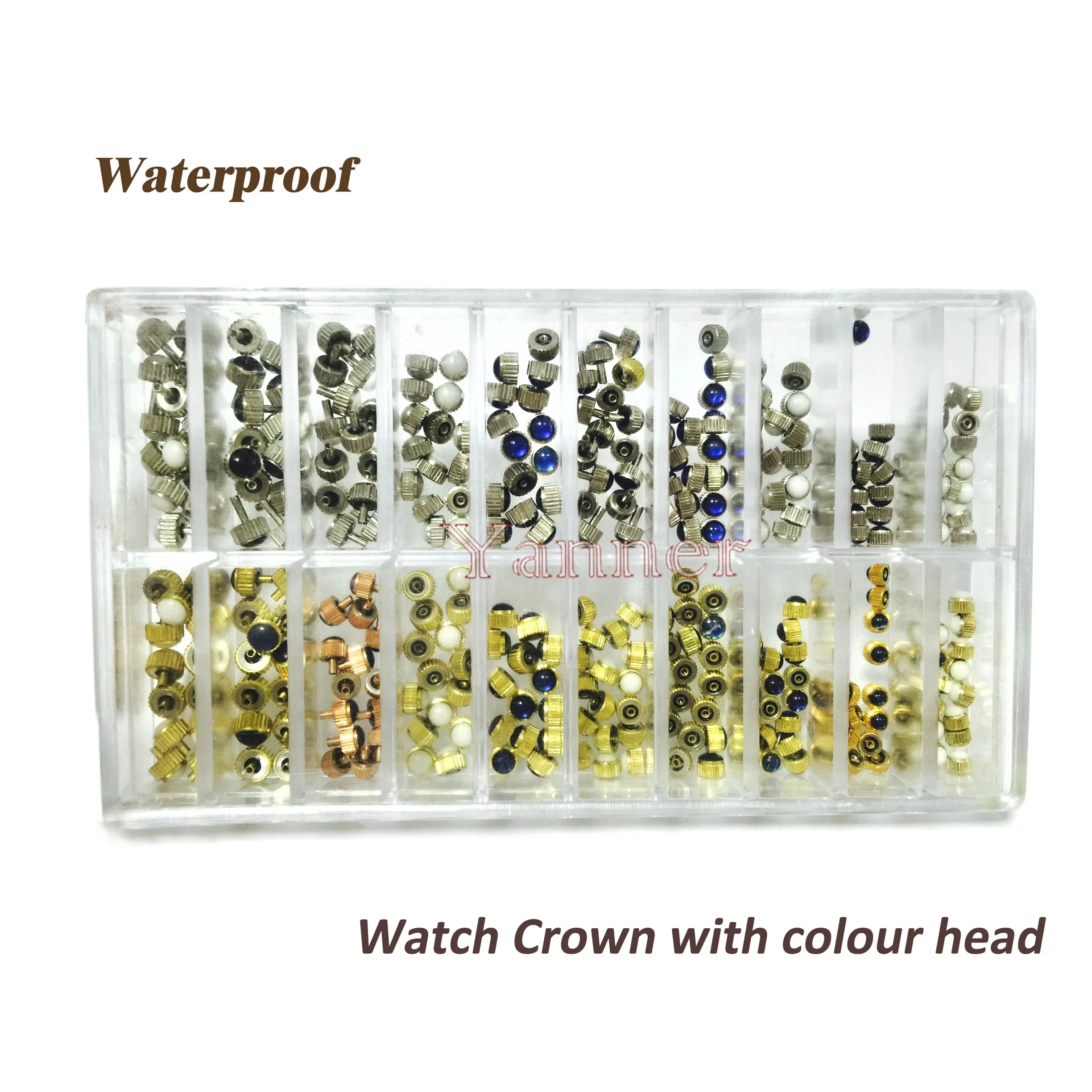 A + водонепроницаемые запасные части для короны часов с цветной купольной