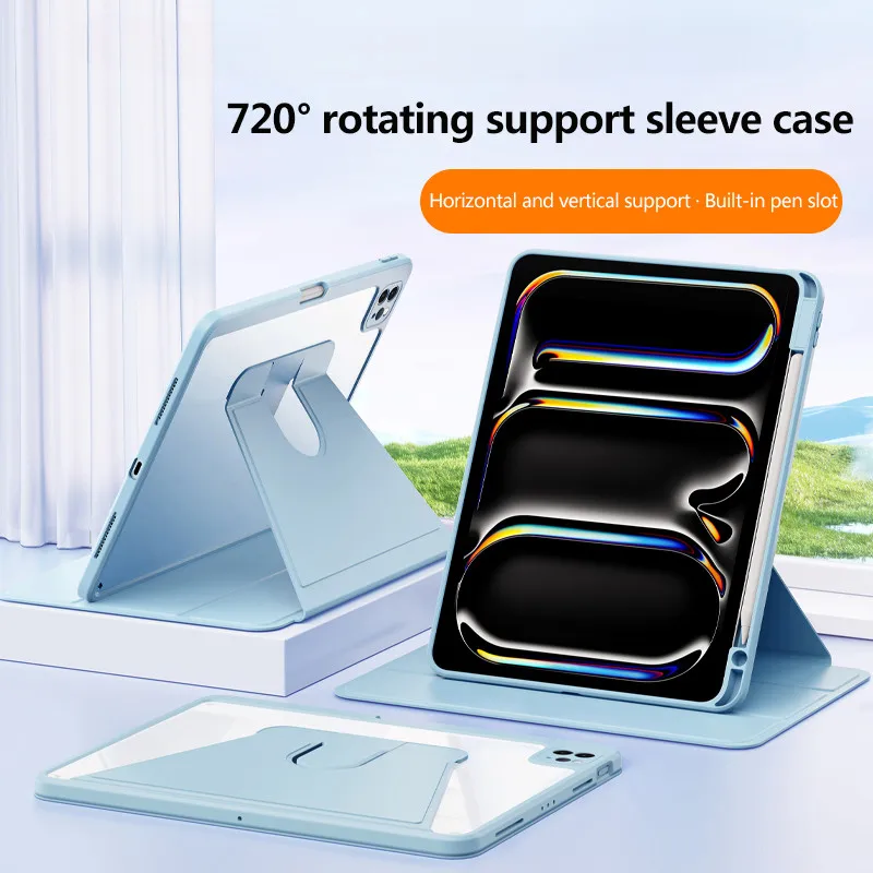 Вращающийся прозрачный акриловый чехол для Huawei MatePad 11.5S 2024 Air 11 5 T10S T10 SE 10 1 PaperMatte Pro11