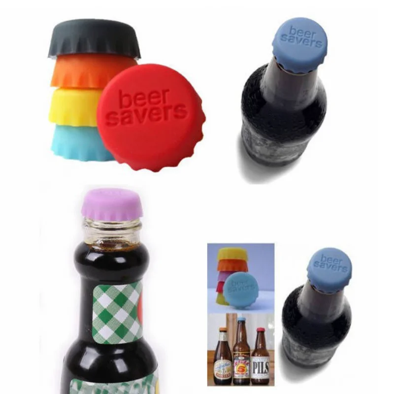 

6Pcs Bottle Beer Silicone Sealed Preservation Cap Vinegar Soy Sauce Bottle Soda Cola Fresh Keeping Cover Wine Protective Stopper